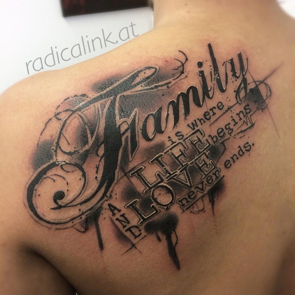 Hình Xăm Family Đẹp ❤️ Tatto Xăm Chữ Family Is Forerver