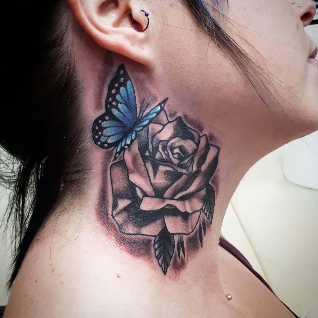 Hình Tatto ở cổ