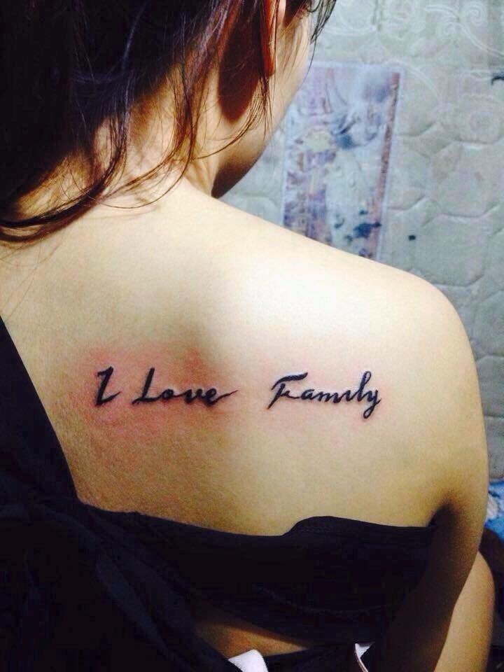 Hình xăm i love family