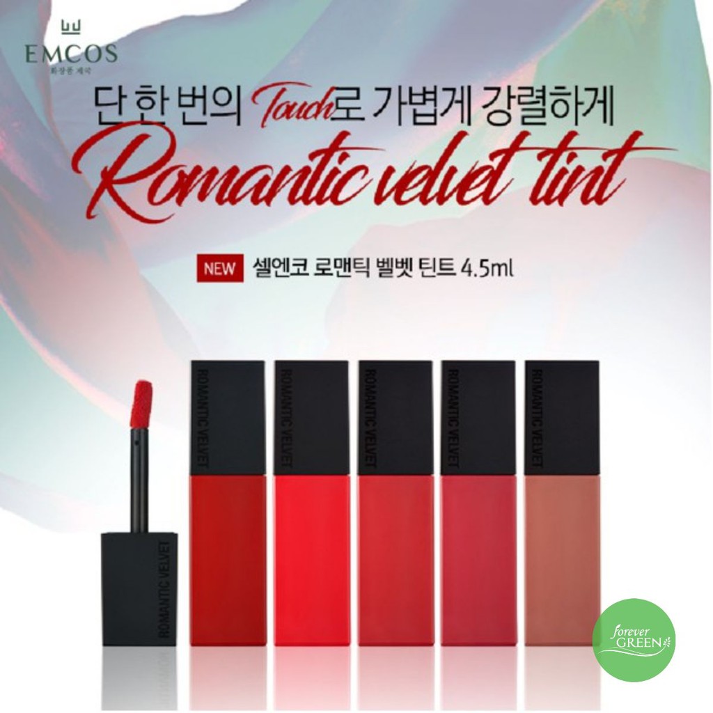 SON KEM LÌ ROMANTIC VELVET TINT cao cấp nhập khẩu chính hãng Hàn Quốc  HH-SONCELVT | Shopee Việt Nam