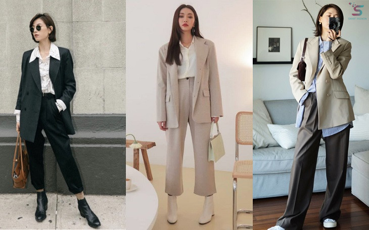 cách phối đồ với áo sơ mi + blazer