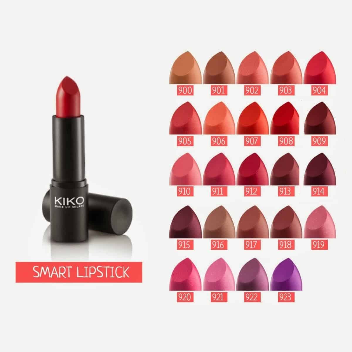 Bảng màu son Kiko smart lipstick đầy đủ nhất+ mới nhất 2017