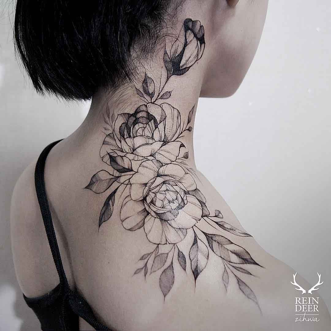 Hὶnh Tattoo trȇո cổ đẹp