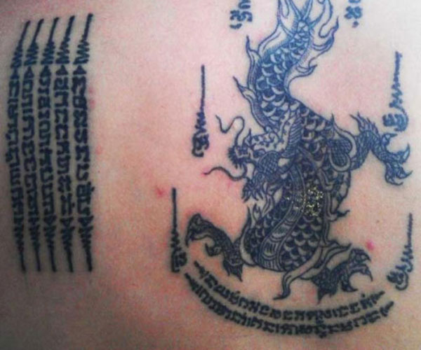 tattoo rồng khmer