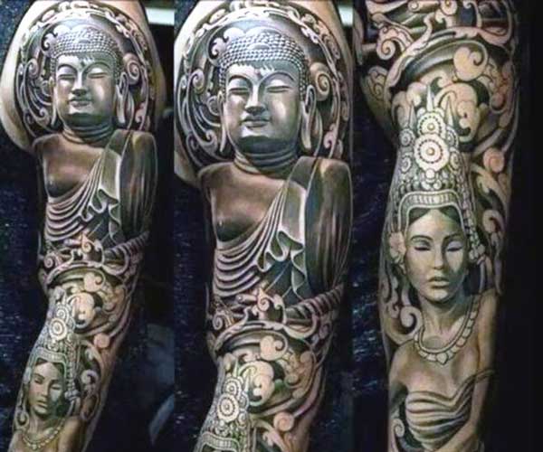xăm hình khmer buddha